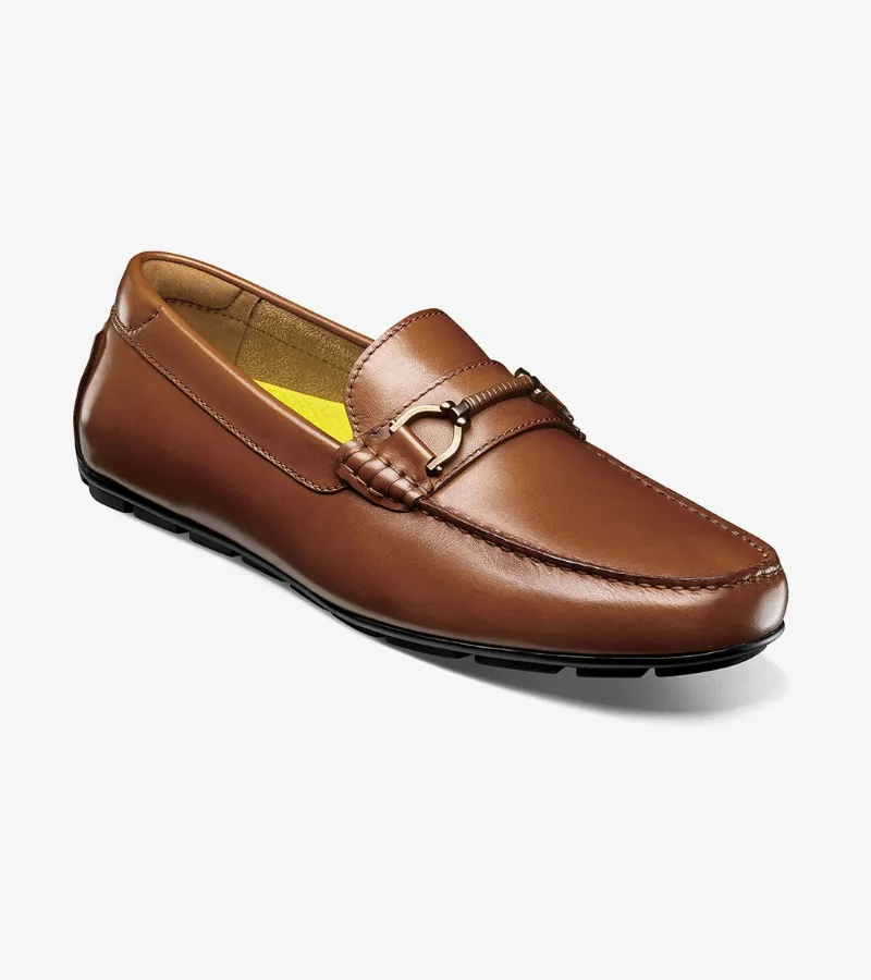 Florsheim Shoes Motor Moc Toe Bit Driver Cognac Size 8.5