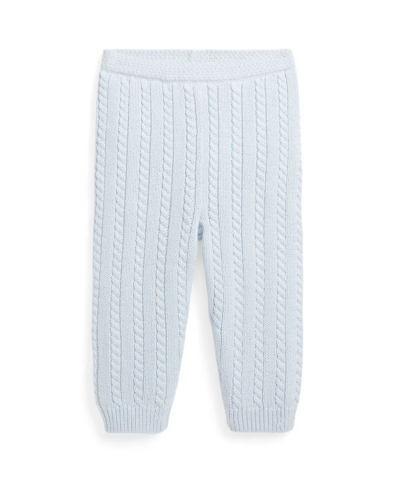 Polo Ralph Lauren Baby Boys or Girls Cotton Cable Knit Sweater Pants - Beryl Blue