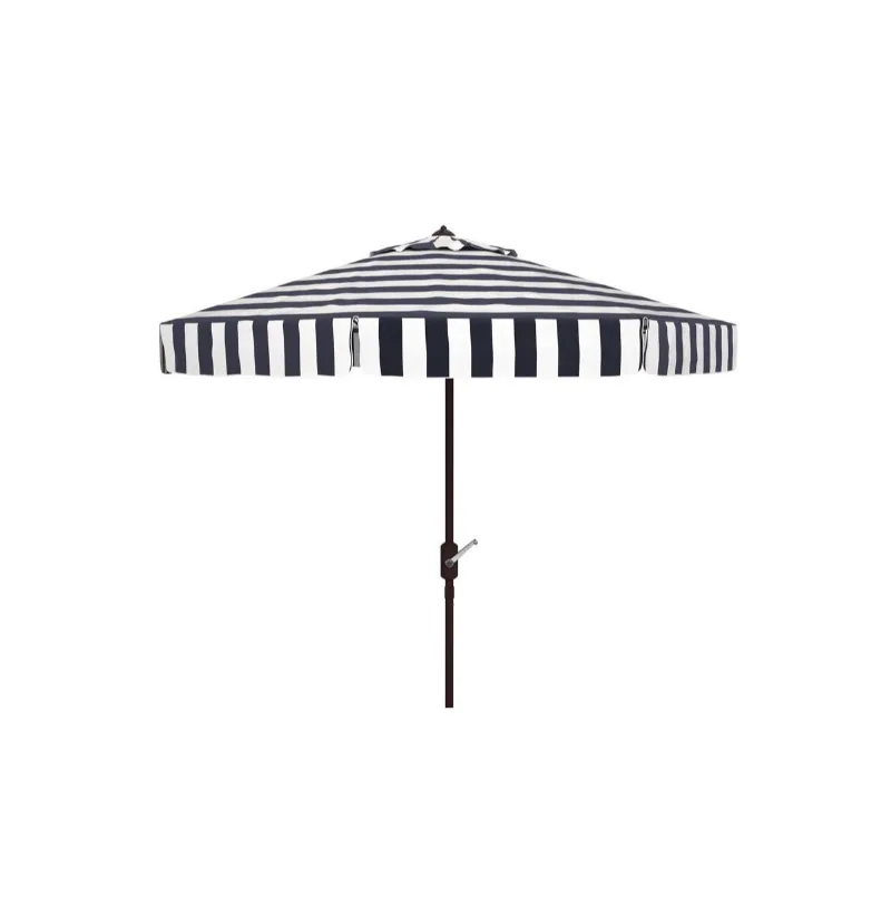 Augusta Home Elsa 11Ft Round Crank Umbrella - Black/white