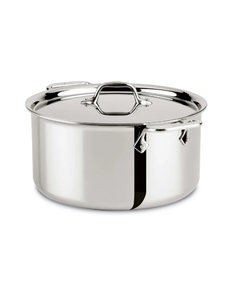 All-Clad Stainless Steel 8 Qt. Covered Stockpot - STAINLESS