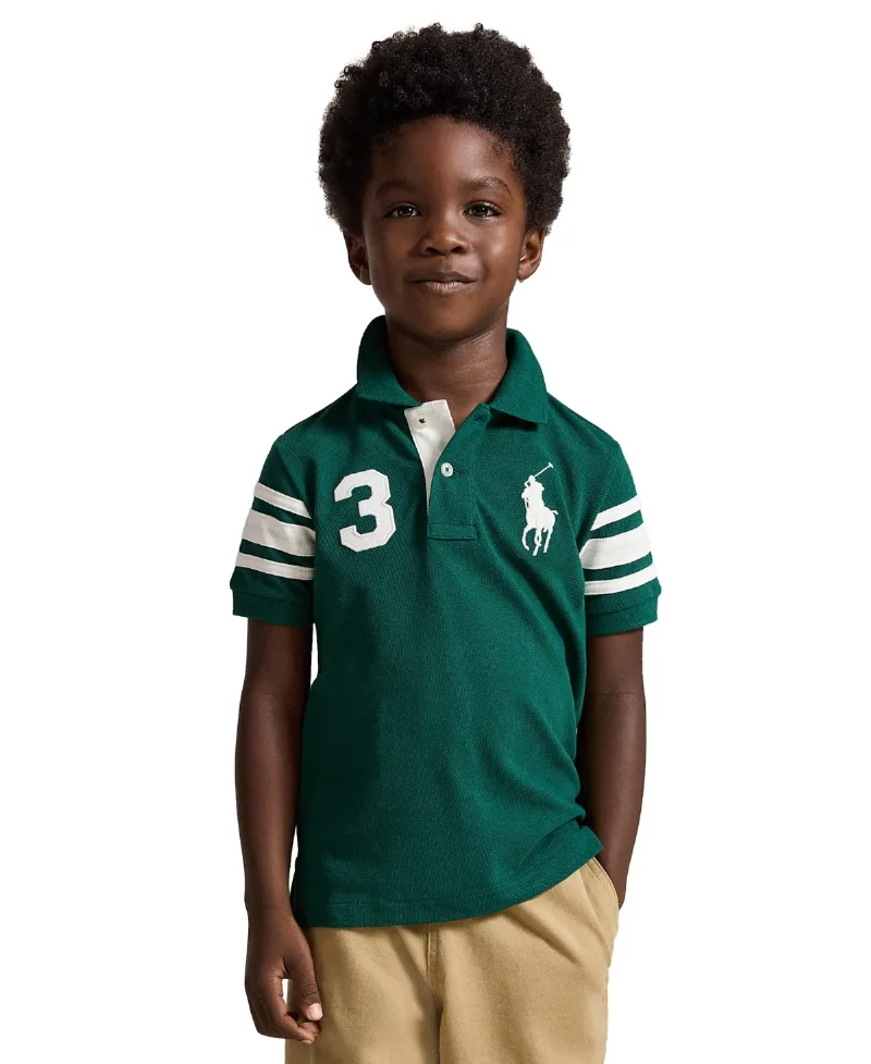 Polo Ralph Lauren Boys' 2T-7 Big Pony Cotton Mesh Polo Shirt - Hunter Green