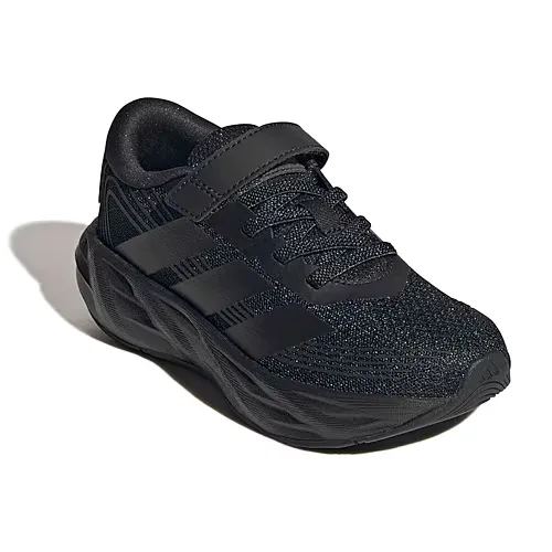 adidas Cloudfoam Adidas Galaxy 8 Little Kid Boys Running Shoes, 1 Medium, Black