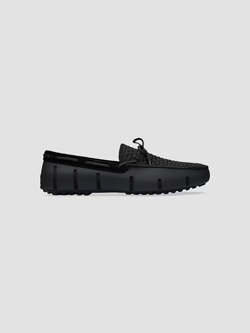 Men's Woven Driving Loafers - Black - Size 9