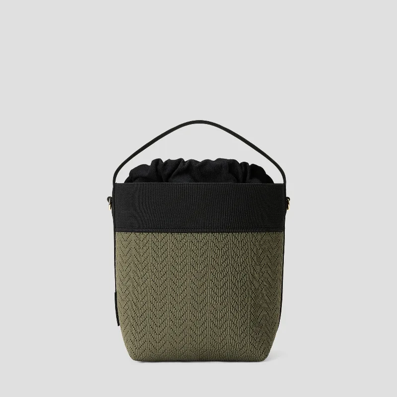 VIVAIA The Bucket Tote (Farreh)|ARMY GREEN & BLACK HARVEST GRAIN|ONE-SIZE