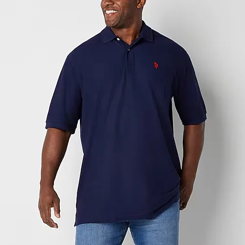 U.S. Polo Assn. Big and Tall Mens Regular Fit Short Sleeve Polo Shirt, 3x-large, Blue
