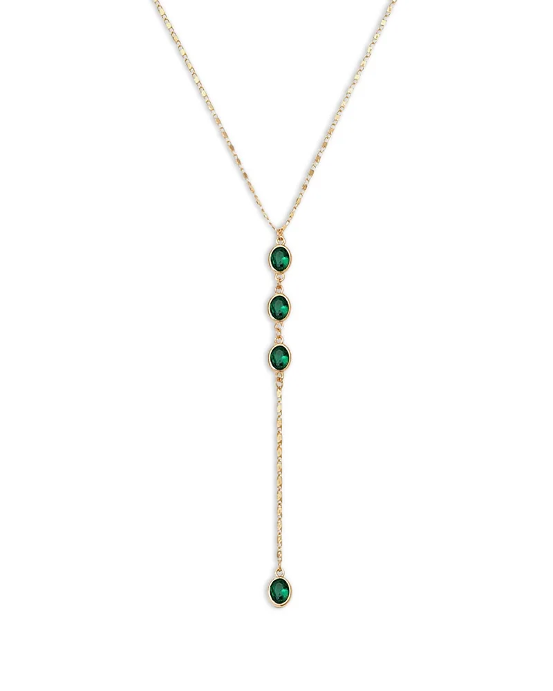 Ettika Sparkle Dip Cubic Zirconia Lariat Necklace, 14-19