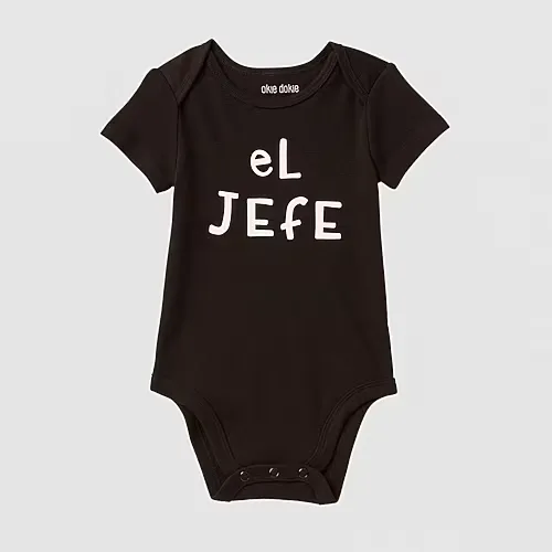 Okie Dokie Baby Boys Crew Neck Short Sleeve Rib Bodysuit, 3 Months, Black