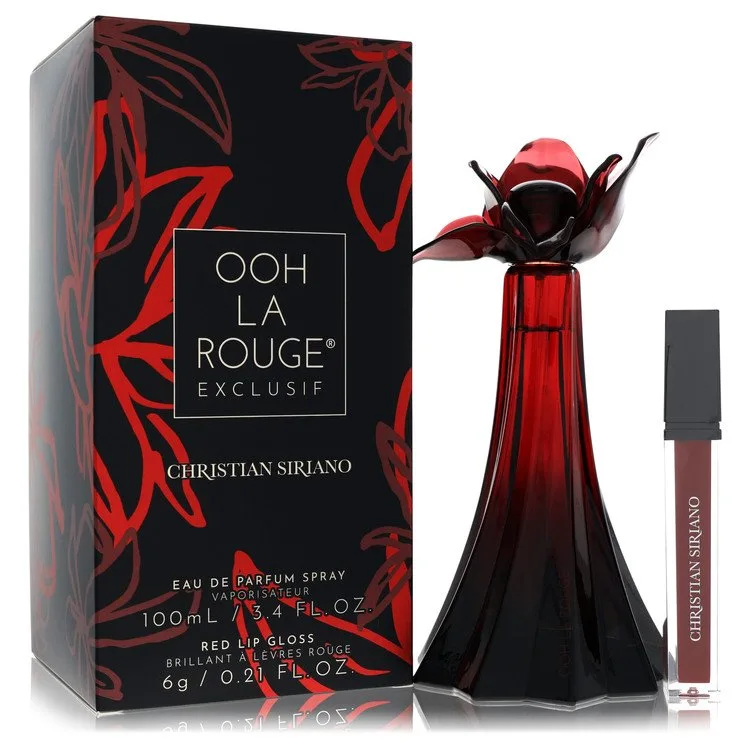 Christian Siriano Ooh La Rouge Exclusif Perfume 3.4 oz EDP Spray + 0.21 oz  Red Lip Gloss for Women