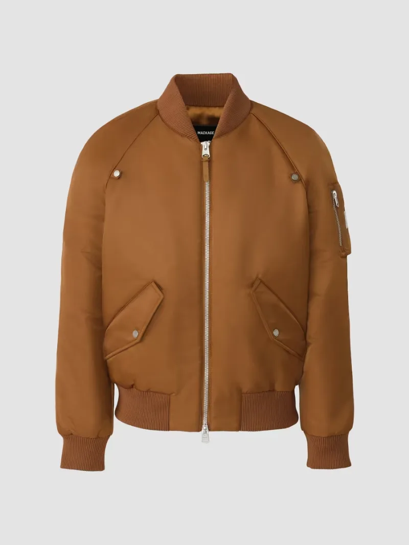 Mackage Men's Carmelo Bomber Jacket - Earth Brown - Size 44