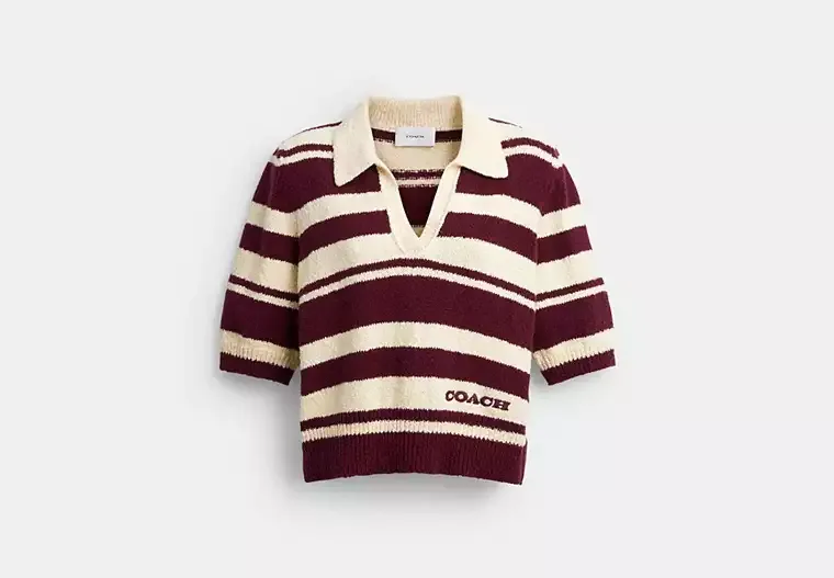 Striped Knit Polo
