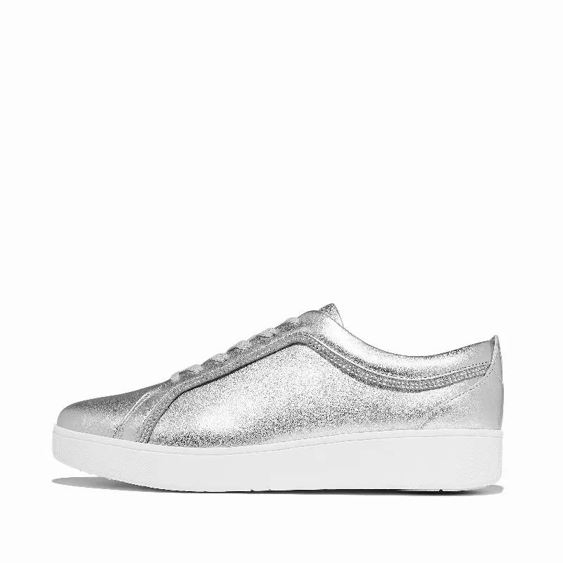 RALLY Crystal-Trim Leather Sneakers
