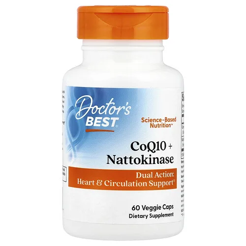 Doctor's Best, CoQ10 + Nattokinase, 60 Veggie Caps