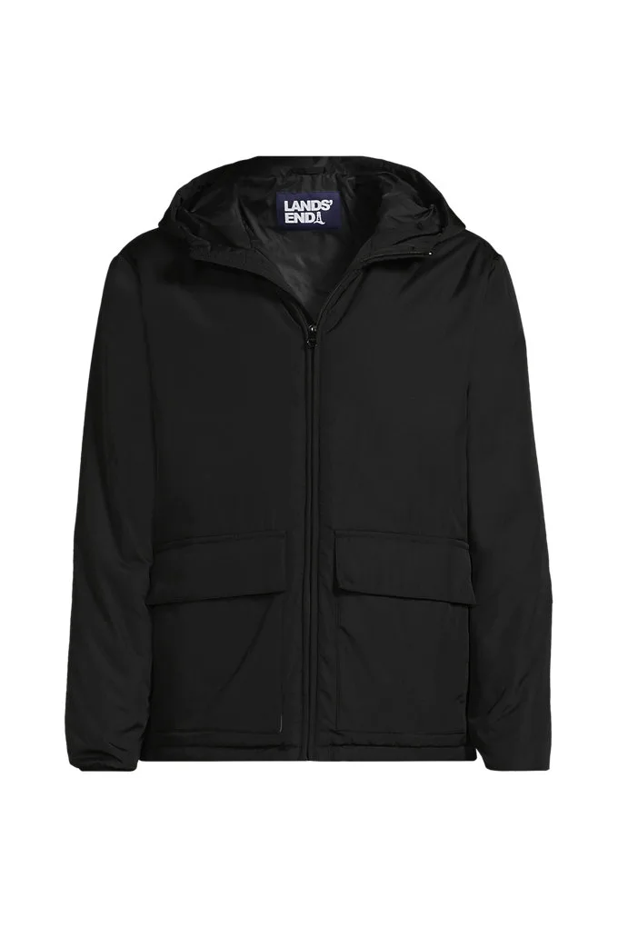 Men's FeatherFree Insulated Hooded Jacket - Lands' End - Black - L