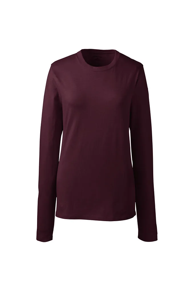 Women's Long Sleeve Essential T-shirt - Lands' End - Red - S