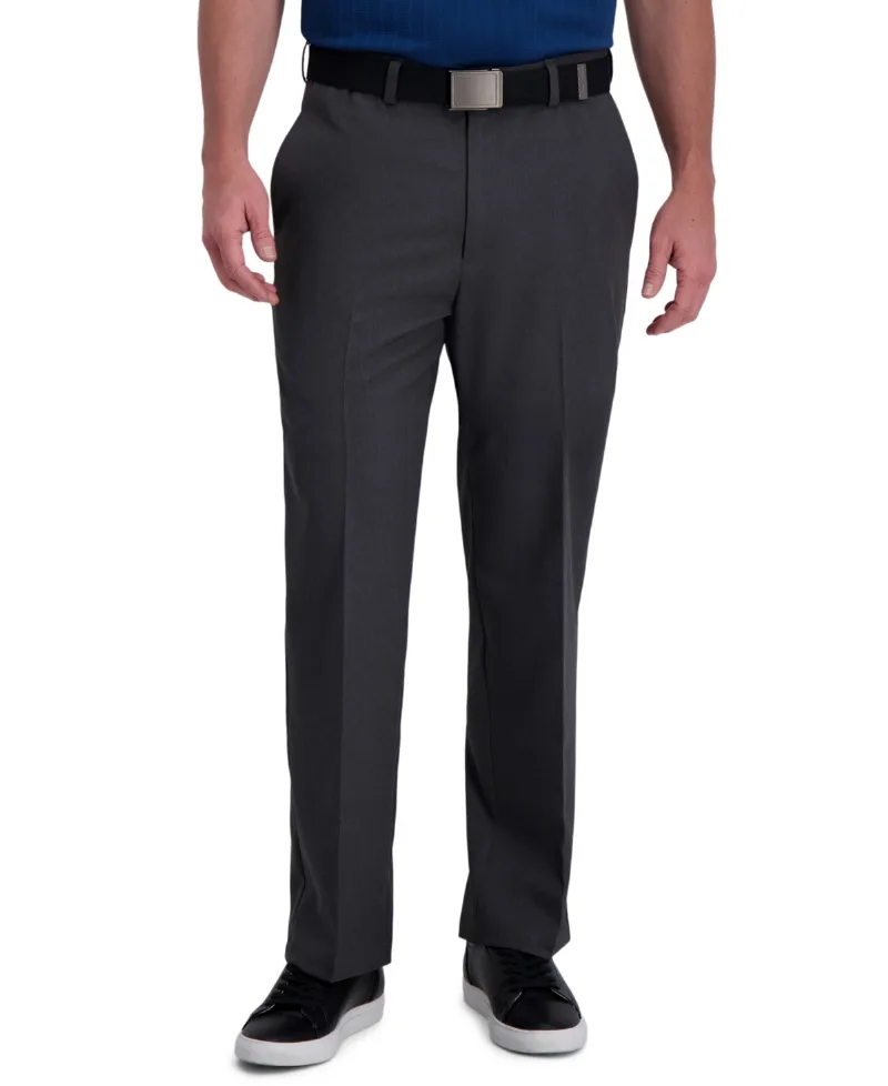 Cool Right Performance Flex Classic Fit Flat Front Pant - Dark Grey