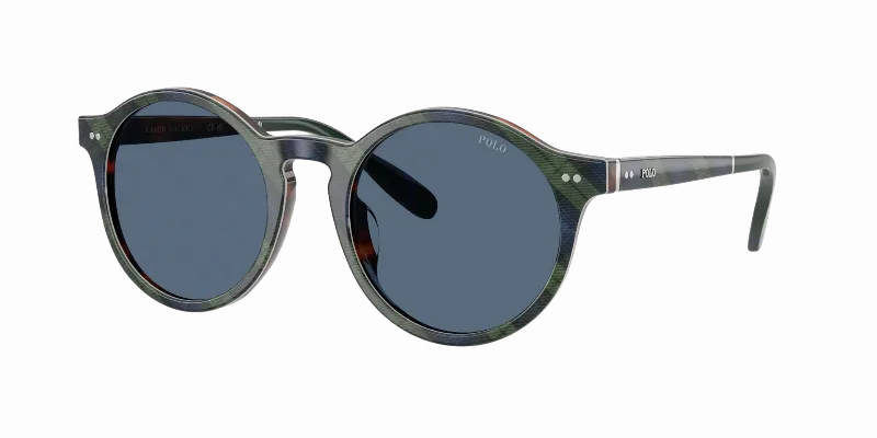 POLO RALPH LAUREN Man Sunglasses PH4204U  -  Frame color: Shiny Tartan Blue/Green, Lens color: Dark Blue