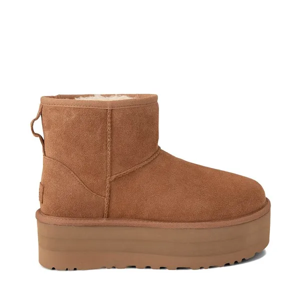 Womens UGG&reg; Classic Mini Platform Boot - Chestnut