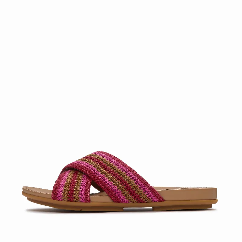 GRACIE Stripe-Webbing Cross Slides