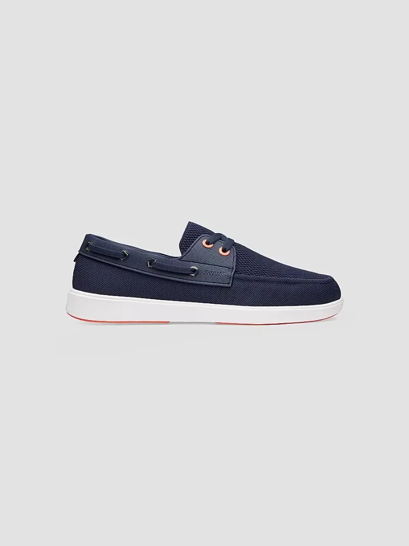 Swims Men's Breeze Boat Shoes - Navy White Orange - Size 9
