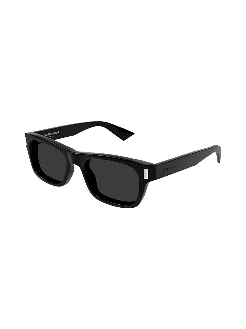 Saint Laurent Men's 50MM Square Sunglasses - Black