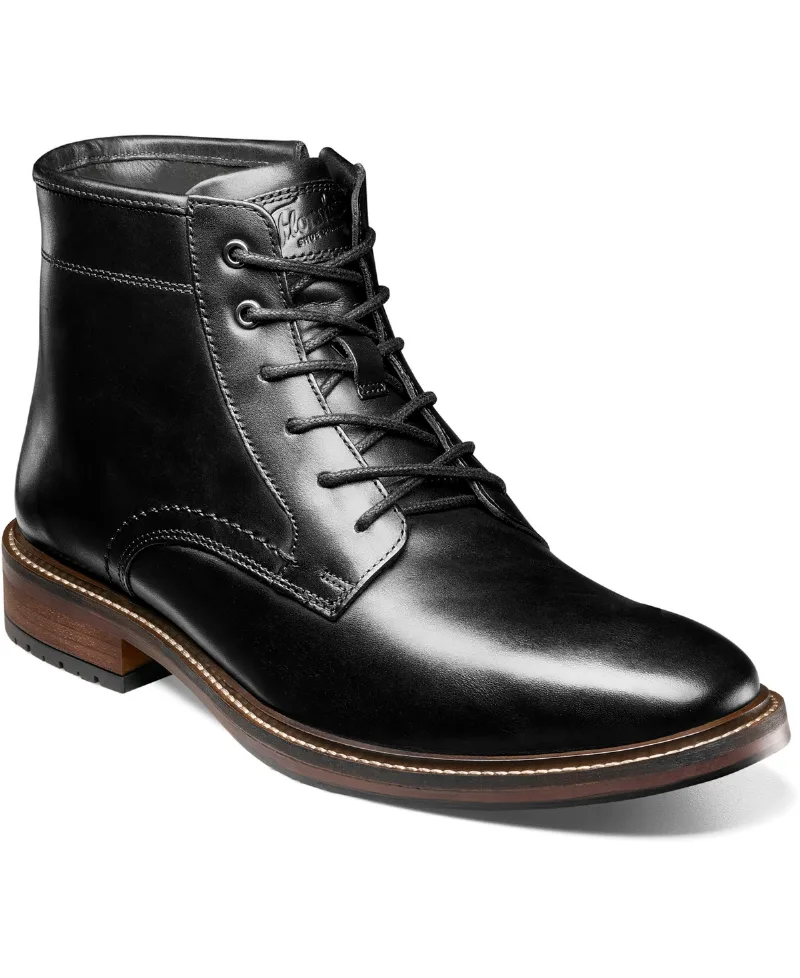 Florsheim Men's Forge Plain Toe Lace Up Boot - Black