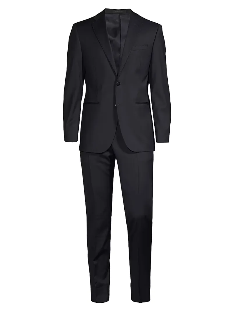 Men's Wool Crystal Lapel Tuxedo - Navy - Size 42