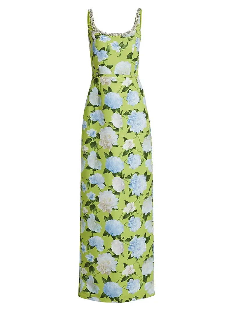 SACHIN BABI Women's Lana Floral Embellished Gown - Citrine Peonies - Size 14
