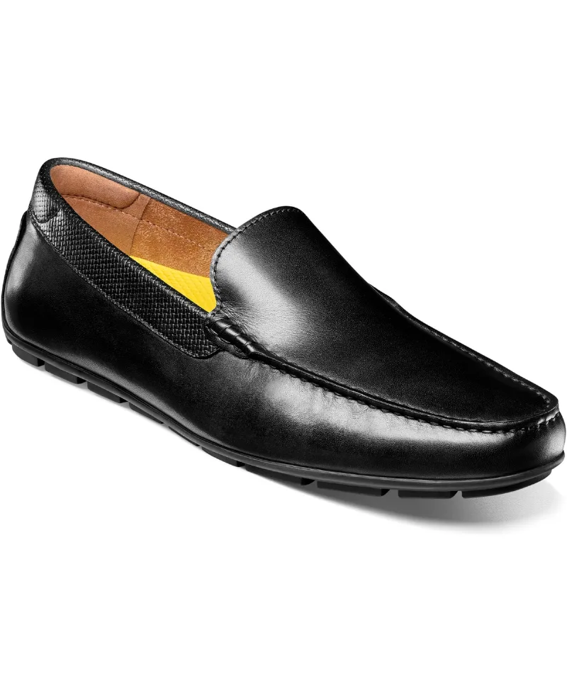 Florsheim Men's Motor Moc Toe Venetian Driver Loafer - Black