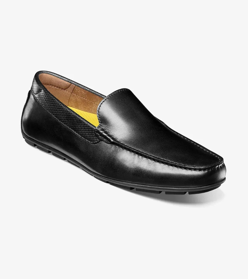 Florsheim Shoes Motor Moc Toe Venetian Driver Black Size 8