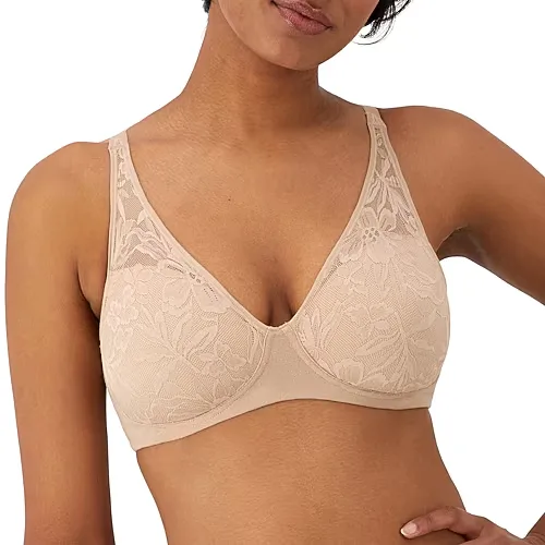 Bali Breathe Cotton Modal Wireless T-Shirt Bra DF7594, Medium, Beige