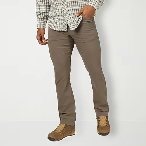 Wrangler Atg (All Terrain Gear) Utility Mens Comfort Waistband Regular Fit Flat Front Pant, 36 34, Brown