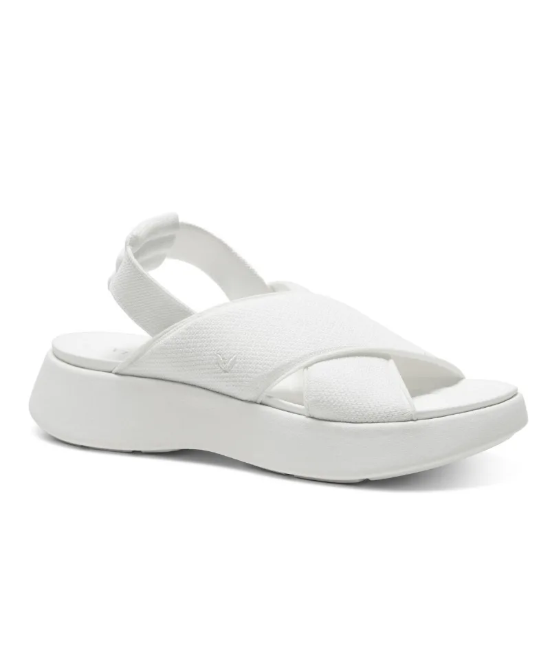 Vivaia Women's Kara 2.0 Elastic Back Strap Walker Sandals - White