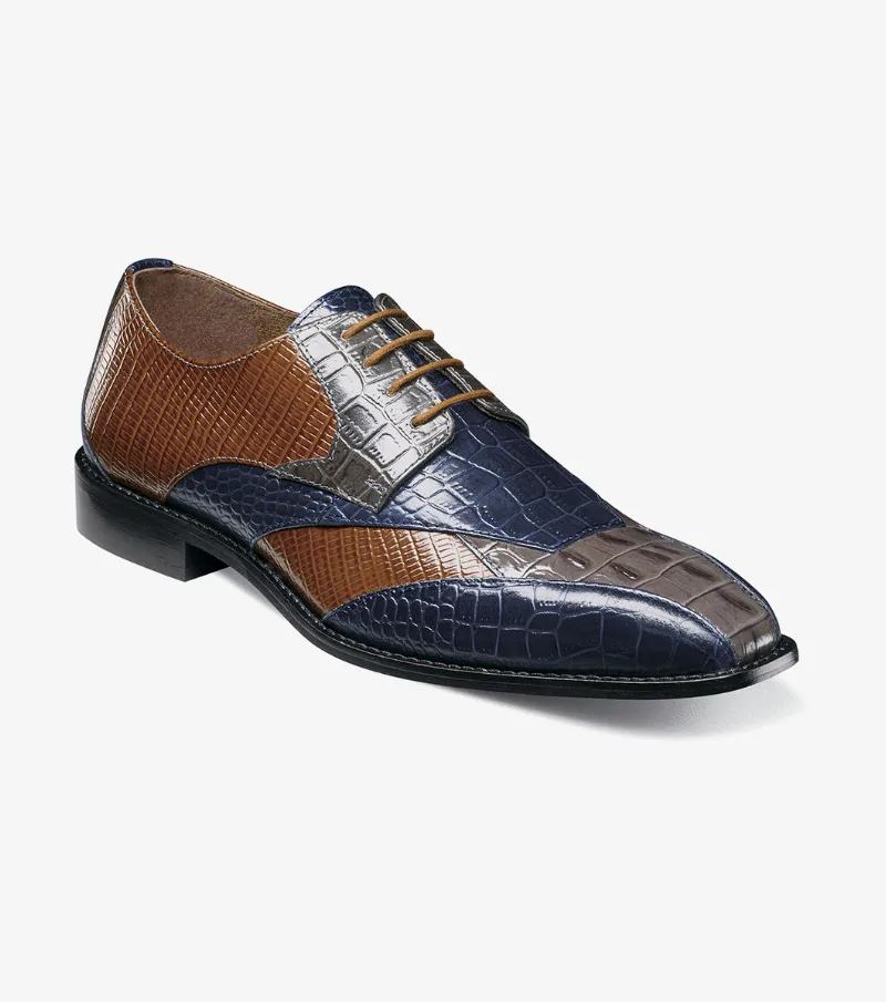 Stacy Adams Shoes Tristano Modified Bike Toe Oxford Gray Multi Size 14