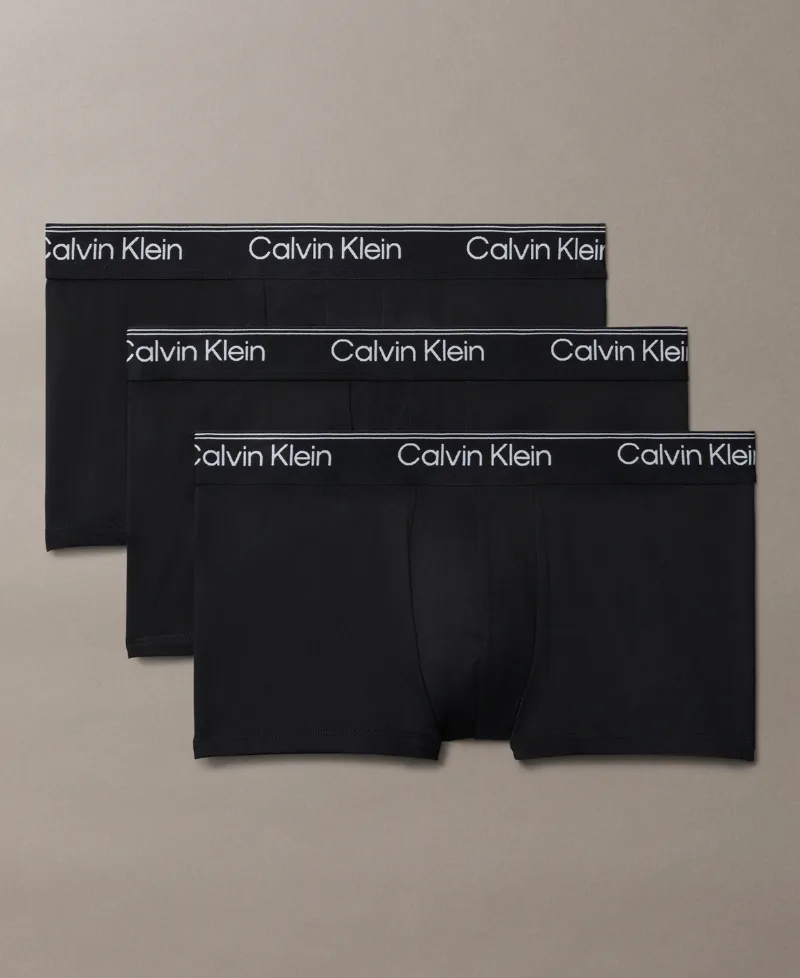 Calvin Klein Men's 3-Pack Low Rise Trunk - Black
