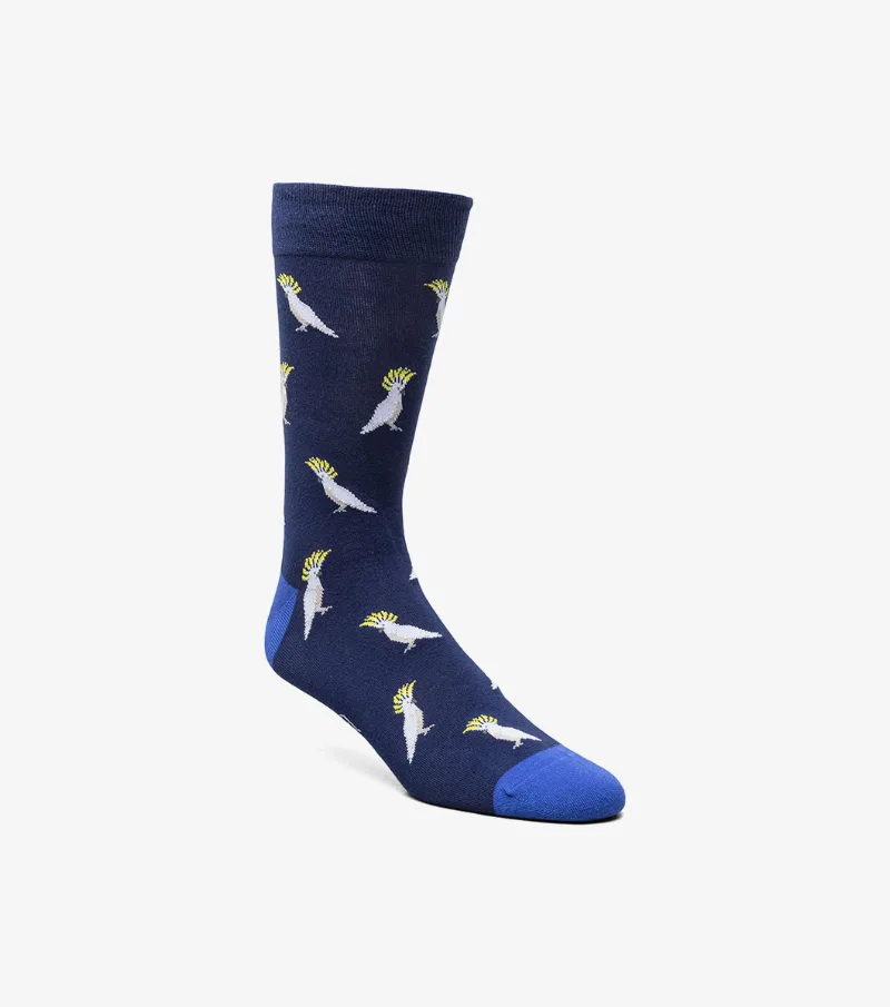Florsheim Shoes Cocky Men's Crew Dress Socks Blue