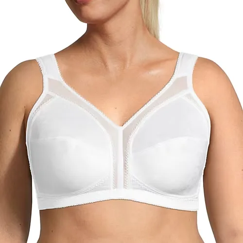 Underscore Cushion Strap Unlined Wirefree Full Coverage Bra, Dd, White