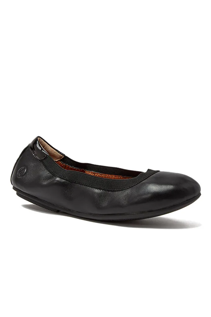 Women's Comfort Slip On Leather Ballet Flats - Lands' End - Black - 7