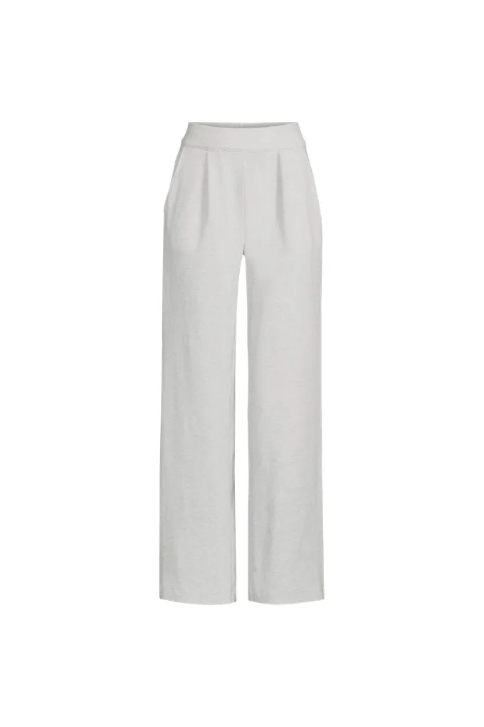 Women's Plus Size Sport Knit High Rise Pleated Wide Leg Pants - Lands' End - Gray - 2X