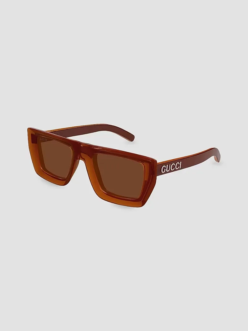 Gucci Men's Sunset Boulevard GG1723S 51MM Rectangular Sunglasses - Brown Caramel