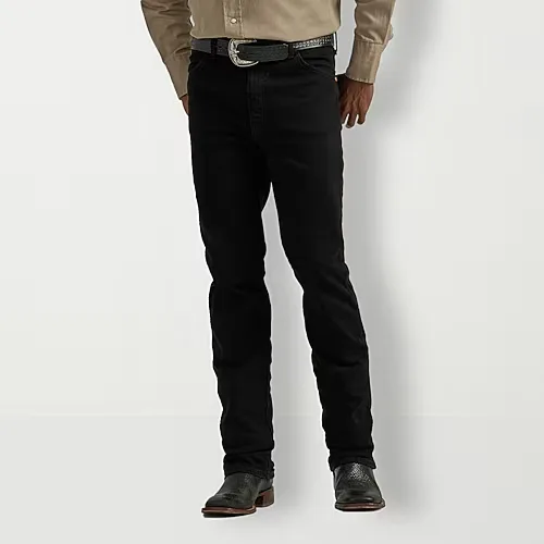 Wrangler Mens Cowboy Cut Stretch Fabric Slim Fit Jean, 30 30, Black