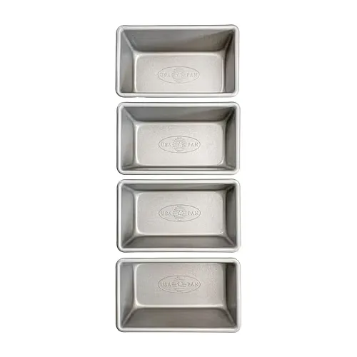 USA Pan 4-pc. Non-Stick Mini Loaf Pan Set, One Size, Silver
