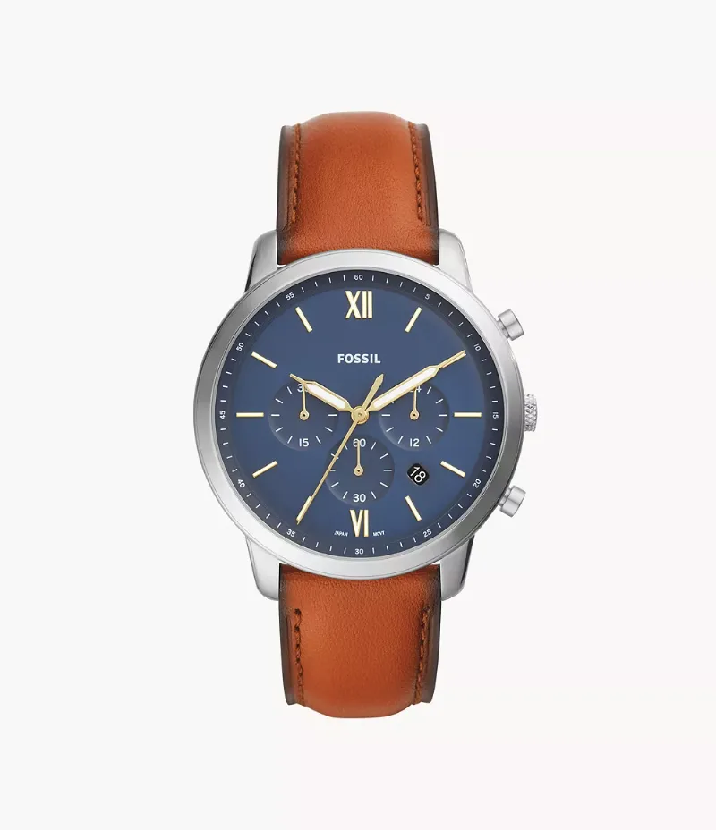 Neutra 44 mm Chronograph Brown Leather Watch