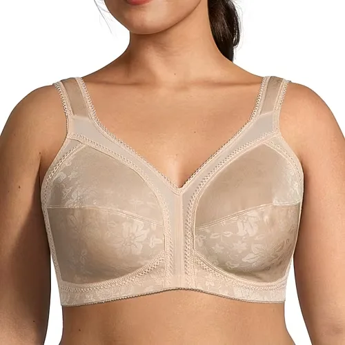 Underscore Cushion Strap Unlined Wirefree Full Coverage Bra, B, Beige