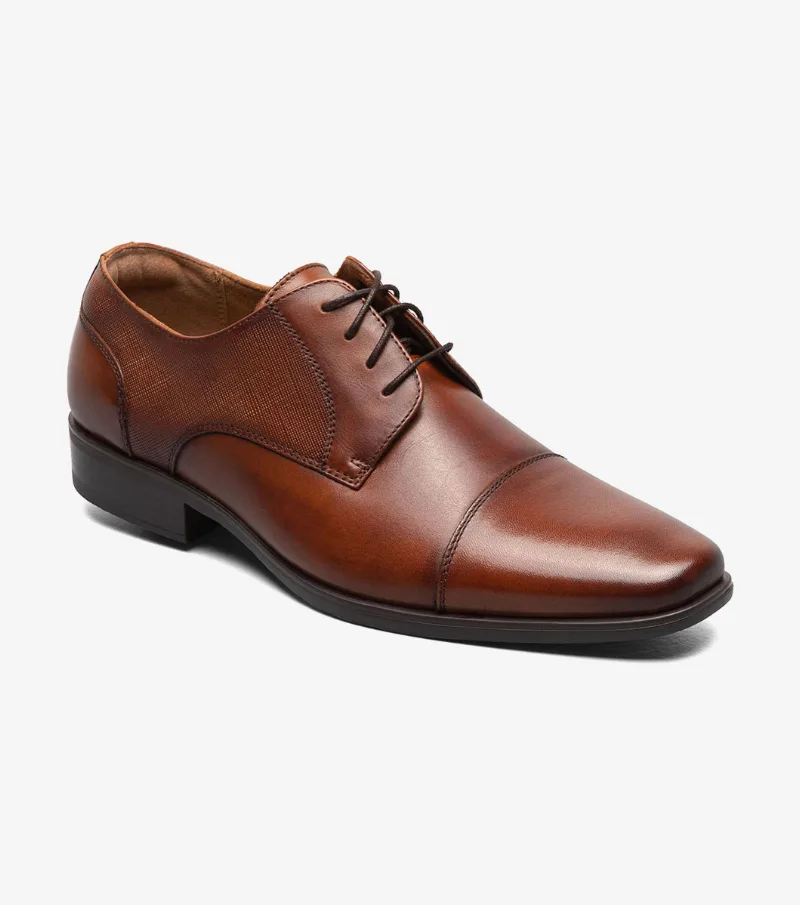 Florsheim Shoes Jackson Cap Toe Oxford Cognac Size 10.5