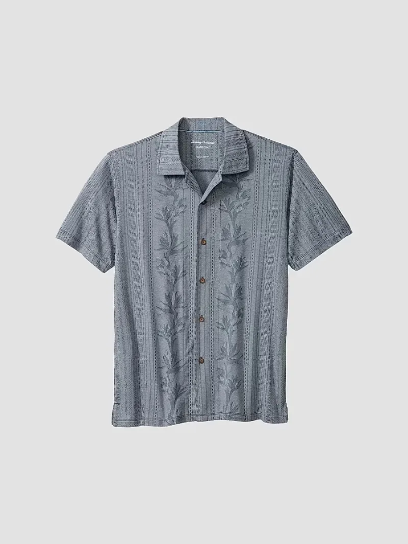 Tommy Bahama Men's Palm Fresco Beach Short-Sleeve Shirt - Steel - Size Small