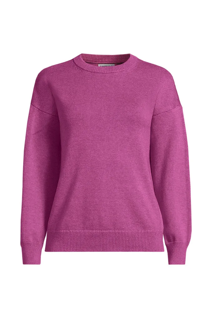 Women's Drifter Crew Neck Sweater - Lands' End - Red - S