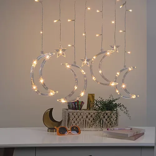 West & Arrow Celestial Moons And Stars, One Size, White