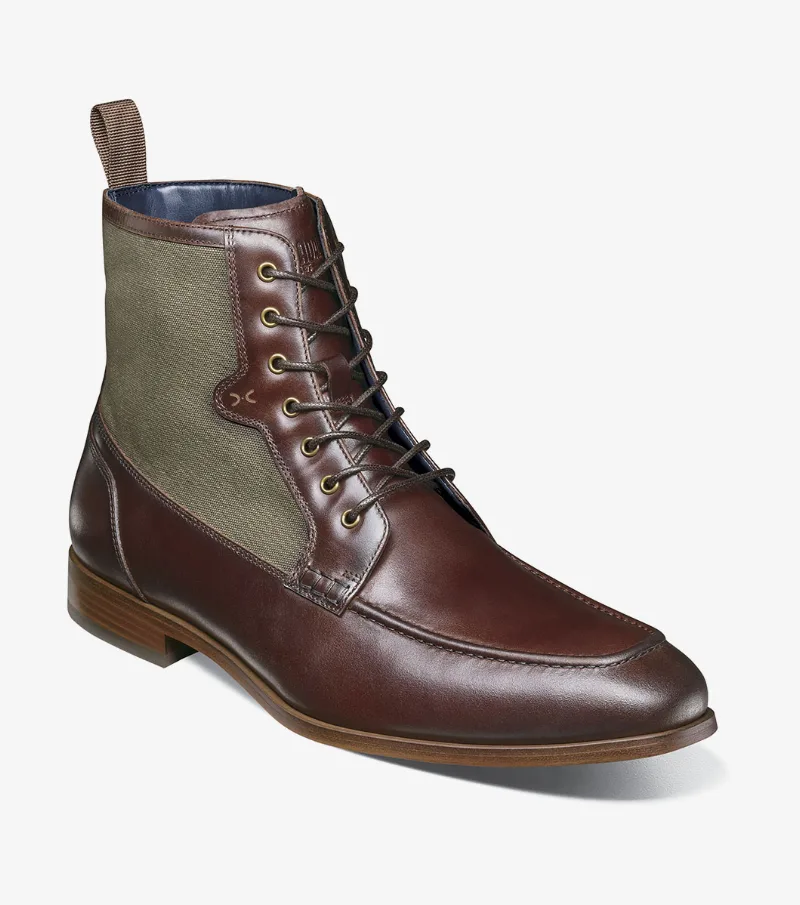 Stacy Adams Shoes Brumley Moc Toe Lace Up Boot Brown Multi Size 10