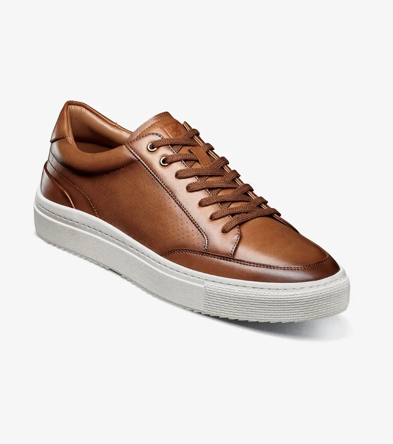 Stacy Adams Shoes Dorian Lace To Toe Sneaker Cognac Size 8