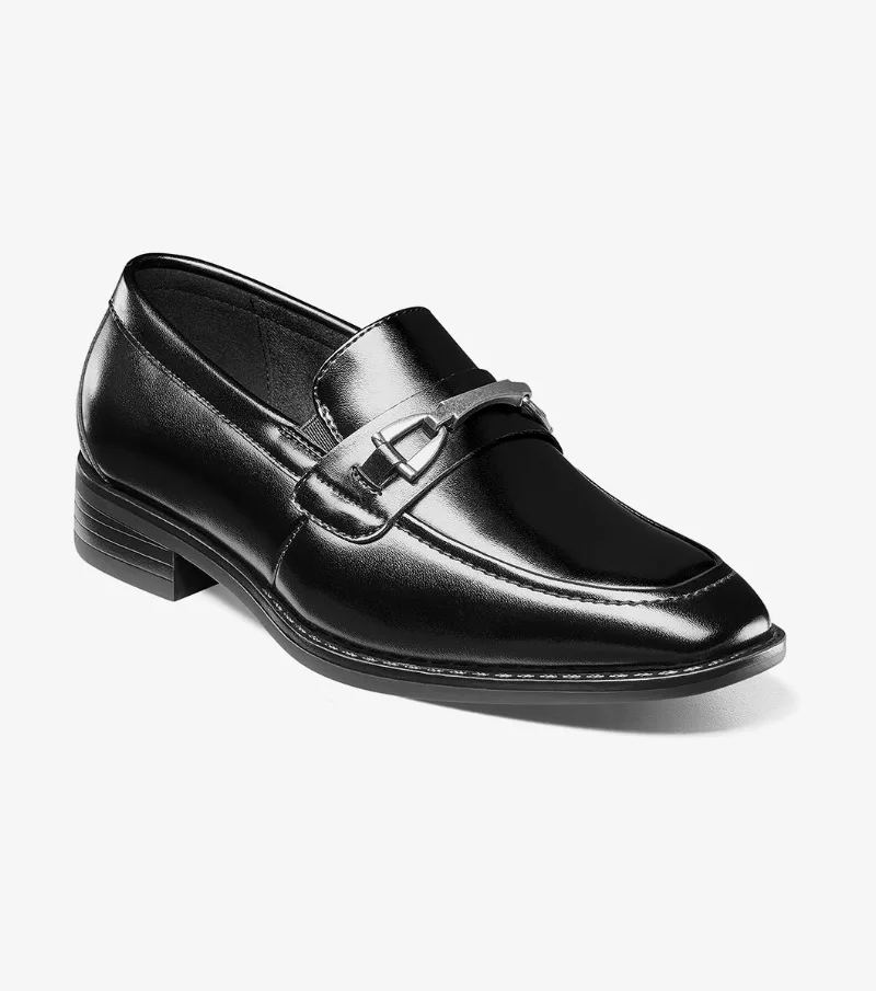 Stacy Adams Shoes Kids Kaylor Moc Toe Bit Slip On Black Size 1 Little Kid